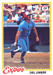 1978 Topps Baseball Cards      348     Del Unser